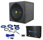 Kicker 50CWCS124 Compc 12" Subwoofer+sealed Box+mono Amplifier+wires. Fixed Price $262.86.