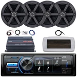 Jvc Single-din Marine Receiver, 4X 6.5" 100W Max Speakers, 4-CHANNEL Amplifier. Fixed Price $427.00.
