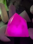 Pink Mangano Calcite Pyramid Healing Crystal Energy Amplifier Reiki Uv Reactive. Fixed Price $55.00.