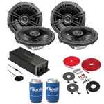 Pairs Kicker DSC650 Speakers + KEY200.4 Amp W/ Free Install Kit. Fixed Price $470.00.