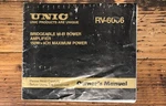 Unic RV-6006 Amplifier Owners / User Manual *original*. Fixed Price $19.97.