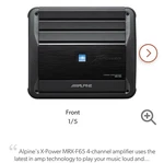 Alpine MRX-F65 Car Amplifier. Fixed Price $300.00.