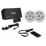 Boss Audio ASK902B.6 4 Channel Amplifier & 6.5" Speaker Kit - White. Fixed Price $330.00.