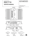 Service Manual For Kenwood KAC-719. Fixed Price $11.25.