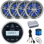 Enrock Gauge Receiver, 4X 6.5" Speakers, Amp, Wire, Antenna, Usb/aux Adapter. Fixed Price $258.49.