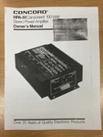 Concord HPA-51 Owners Manual Photocopy For Car-ponent Stereo Power Amplifier. Fixed Price $8.95.