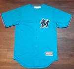 Miami Marlins Majestic Coolbase Mens Small Button Up Mlb Jersey. Fixed Price $45.00.