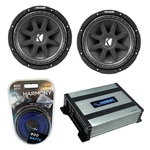 Kicker (2) 43C104 10" Comp Series 300W Car Subwoofer & HA-A400.1 Amp. Fixed Price $255.99.