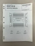 Kenwood KAC-818 Original Service Manual Free Shipping. Fixed Price $14.00.