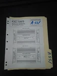 Kenwood KAC-728/S Service Manual Original Repair Book. Fixed Price $49.99.