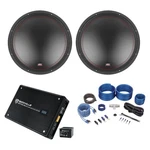 (2) Mtx 5515-44 15" 1600W Dvc 4-OHM Car Audio Subwoofers+mono Amplifier+amp Kit. Fixed Price $501.75.