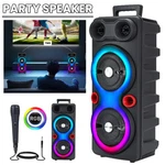 6000W Portable Bluetooth Speaker Sub Woofer Heavy Bass Sound Party System W/ Mic. Fixed Price $52.24.