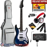 Hss Pickup Electric Guitar Kit W/ Amplifier Headphones Carrying Case Accessories. Fixed Price $136.78.