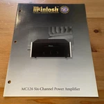 Mcintosh MC126 Power Amplifier Original Sales Color Brochure Advertisement. Fixed Price $11.04.