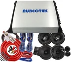 4X Power Acoustik 6.5 Component & Speakers + Audiotek 1000W Amplifier Kit. Fixed Price $189.99.