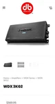 Db Drive WDX3KG2 3000W Monoblock Amplifier. Fixed Price $399.00.