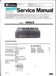 Clarion 400A-III Power Amplifier Original Service Manual. Fixed Price $15.00.