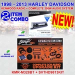 Kenwood KMR-M328BT + Stinger SVTHD9813KIT Speaker / Amp For 98-2013 Harley. Fixed Price $458.88.