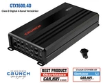 B-ware Crunch GTX1600.4D Digital 4-CHANNEL 1600W Amplifier With Remote. Fixed Price $197.90.