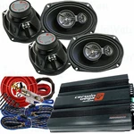 Cerwin Vega CVP1600.4 1600W Amp + 4X XED693 300W 6"X9" Speakers 4-CH Kit. Fixed Price $199.99.