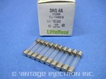 (10) New Littelfuse 312004 Quick-blo 3AG Fuses: (4 Amp) 250V (1/4" X 1-1/4"). Fixed Price $7.75.