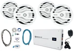 4) Mb Quart NK2-116W 6.5" 120W White Marine Boat SPEAKERS+4-CH Amplifier+amp Kit. Fixed Price $316.85.