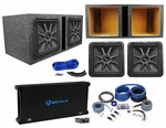 (2) Kicker 45L7R152 15" 3600W Car Subwoofers+vented Box+amplifier+amp Kit. Fixed Price $1086.82.