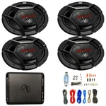 4X Jvc CS-DR6931 6X9" 500W Max Power 3-WAY Speakers, 2-CHANNEL Amplifier W/kit. Fixed Price $229.49.
