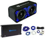 Rockville DV12K6D2 Dual 12" 4800W Car Subwoofers In Plexi Box+amp+wire Kit. Fixed Price $601.90.
