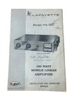 Vtg Lafayette HA-250 100W Mobile Linear Amplifier Manual Cb Ham Radio 1967. Fixed Price $21.24.