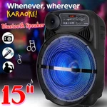 15" In 3000W Jumbo Portable Bluetooth Speaker Sound Party Remote Fm Usb Led. Fixed Price $95.08.