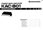 Kenwood KAC-801 Amplifier Owners Instruction Manual. Fixed Price $22.24.
