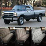 Full Size Front Saddle Blanket Bench Seat Car Covers For Dodge W100 W150 W250. Fixed Price $55.04.