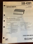Sony XM-4301 XM4301 Power Amplifier Service Manual From Usa *original** 416 5510. Fixed Price $24.99.