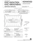 Service Manual For Kenwood KAC-6404, KAC-7404, KAC-M645, KAC-M845. Fixed Price $12.35.