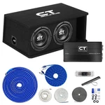 Ct Sounds Dual 8 1600W Complete Bass Package With Loaded Sub Box And Amp. Fixed Price $469.97.