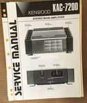 Kenwood KAC-7200 Amplifier Service Manual *original*. Fixed Price $13.98.