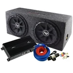 Audiopipe Dual 12" Subwoofer Bass Package 800W Rms W/ Amp Kit. Fixed Price $384.99.