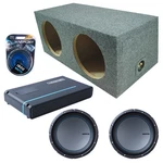 Sealed Rear Angle Dual Enclosure W/ MB1224 12" Sub, 1000W Amplifier & Kit. Fixed Price $764.95.