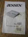 Jensen ALX2000 Amplifier Manual. Fixed Price $9.95.