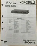 Sony XDP-210EQ Digital Signal Processor Original Service Repair Manual. Fixed Price $19.94.