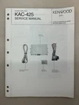 Kenwood KAC-425 Original Service Manual Free Shipping. Fixed Price $14.00.