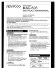 Kenwood KAC-526 Amplifier Owners Instruction Manual. Fixed Price $22.24.