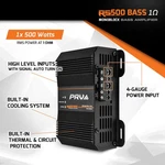 Prv Audio RS500 Bass 1 Ohm 500W Mono Class Car Amplifier. Fixed Price $99.91.
