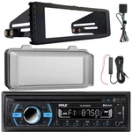 Pyle PLCD43BTM Single Din Head Unit Fm Receiver W/kit + Cover, Amp Booster. Fixed Price $138.49.
