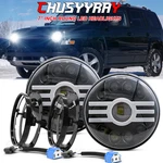 Pair 7" Inch Round Led Headlights For 2008-2015 Jeep Patriot. Fixed Price $89.99.