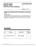 Kenwood KAC-921 Amplifier Owners Instruction Manual. Fixed Price $22.24.