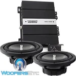 Pkg Sundown Audio SAE1000D-V3 Amplifier + (2) CSA10S4 10" Shallow Subwoofers New. Fixed Price $459.98.