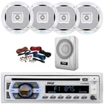 Pyle Boat MP3 Player Receiver, 4X 6.5 400W White Speakers, 8" 600W Subwoofer. Fixed Price $382.49.