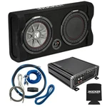 Kicker 47TRTP102 Thin Down Firing Sub Box And 46CXA400.1 Amp Wiring Kit. Fixed Price $429.90.